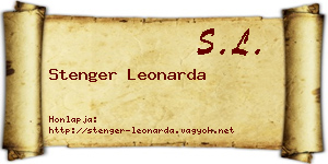 Stenger Leonarda névjegykártya